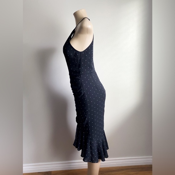 Cooper St Portia Midi Dress Polka Dots Mermaid Ruched Halter Bodycon High Low 6 - Picture 8 of 14